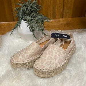 Splendid: Women's Slip On Laney Cheetah Espadrilles Flats Shoes 7 (NWT)